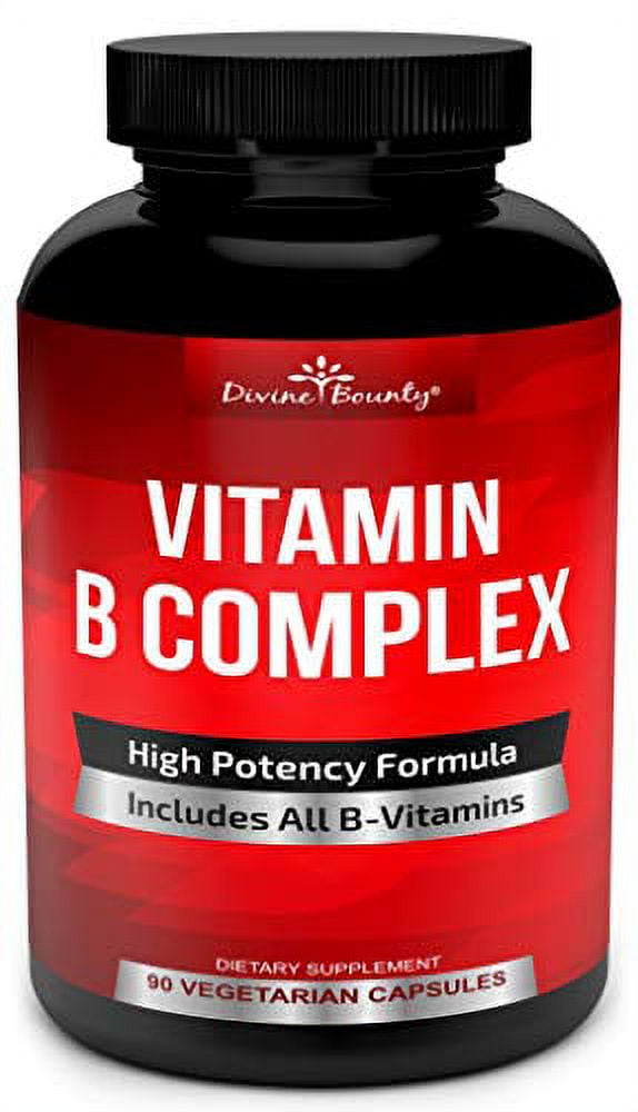 Divine Bounty Super B Complex Vitamins All B Vitamins Including B12