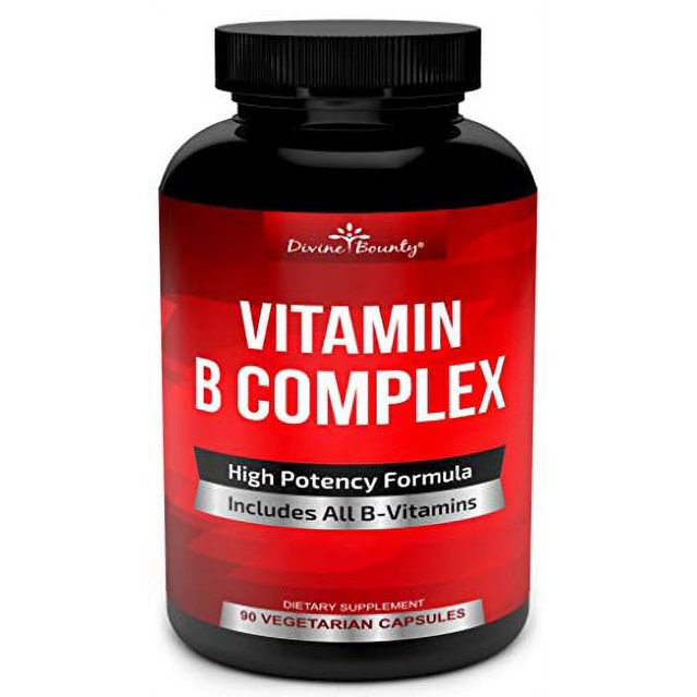 Divine Bounty Super B Complex Vitamins All B Vitamins Including B12
