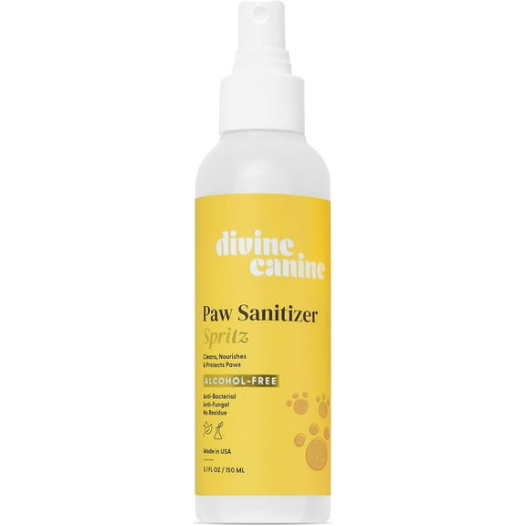 Divine Canine Paw Cleaning Spritz - No Rinse Dog Paw Cleaner - Protects Paw Pads - Soothing and Moisturizing