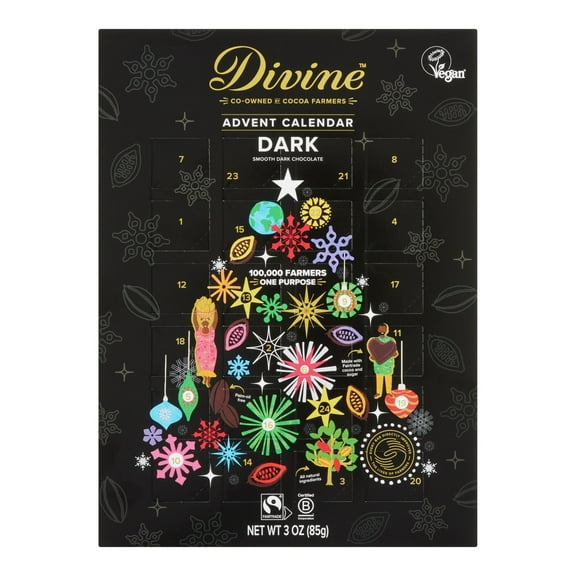Divine Chocolate Dark Chocolate Advent Calendar