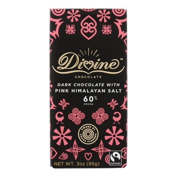 (Price/case)Divine - Bar D/choc Pink Hmlyn Salt - Case of 12 - 3 OZ