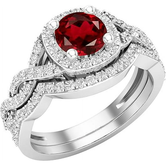 Divine Creation 14K White Gold Plated 925 Sterling Silver 2.50 Ct Round ...