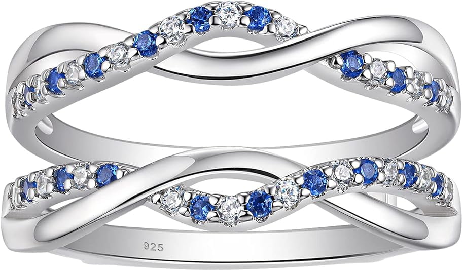 Twisted Wedding Band Yellow Diamond Ring Enhancer 14k White Gold