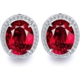 thumbnail image 2 of 925 Sterling Silver Icy CZ 6mm Gold Plated Round Push Back Stud Earrings GE151 2 of 4