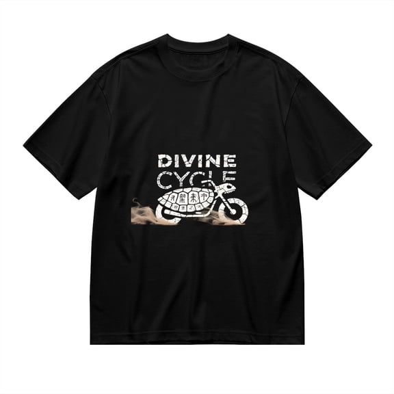 Divine Cycle,oracle Bone Motorcycle Print 1, T Shirt for Men, Vintage Graphic Tees Men, 23686783,3XL