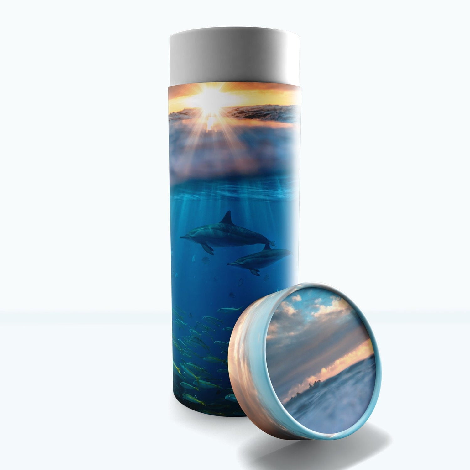 Small Divine Dolphins Biodegradable Metal Scattering Urn
