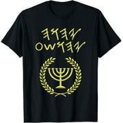 Divine Emblem of Belief: Yahushua's Menorah Wheat T-Shirt - Embrace the Influence of Scriptural Motivation