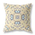 thumbnail image 1 of Divine Flowers Indoor/Outdoor Pillow with Removable Cover in Yellow Blue 16x16, 1 of 5