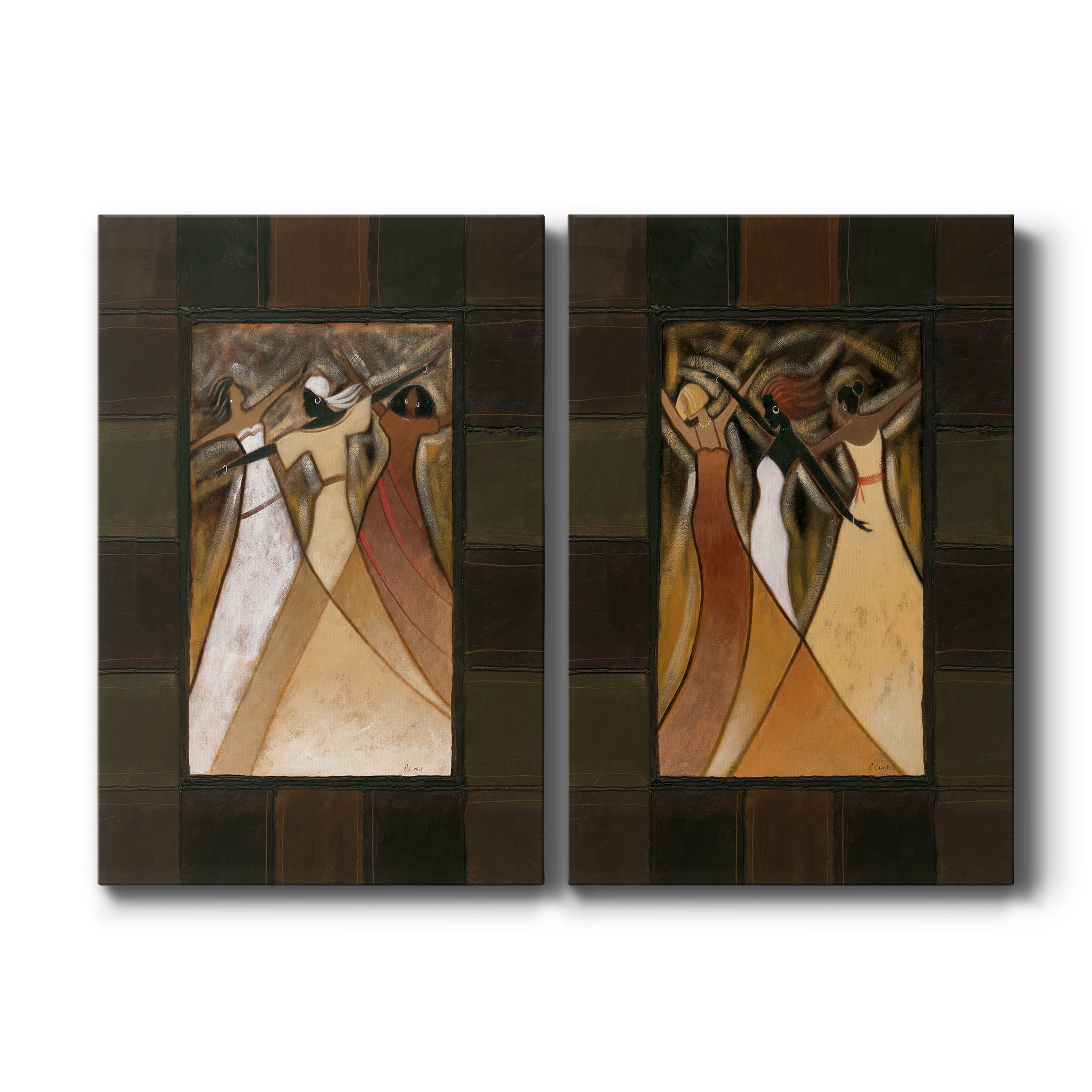 Divine Grace I Premium Gallery Wrapped Canvas - Ready to Hang - Set of 2 - 24 x 36 Each