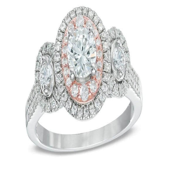 Divine Halo Diamond Wedding Ring 2.00 Carat Round Cut Diamond on White Gold
