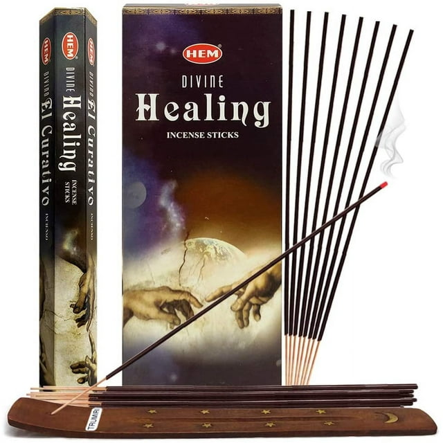 Divine Healing Incense Sticks And Incense Stick Holder Bundle Insence Insense Hem Incense Sticks