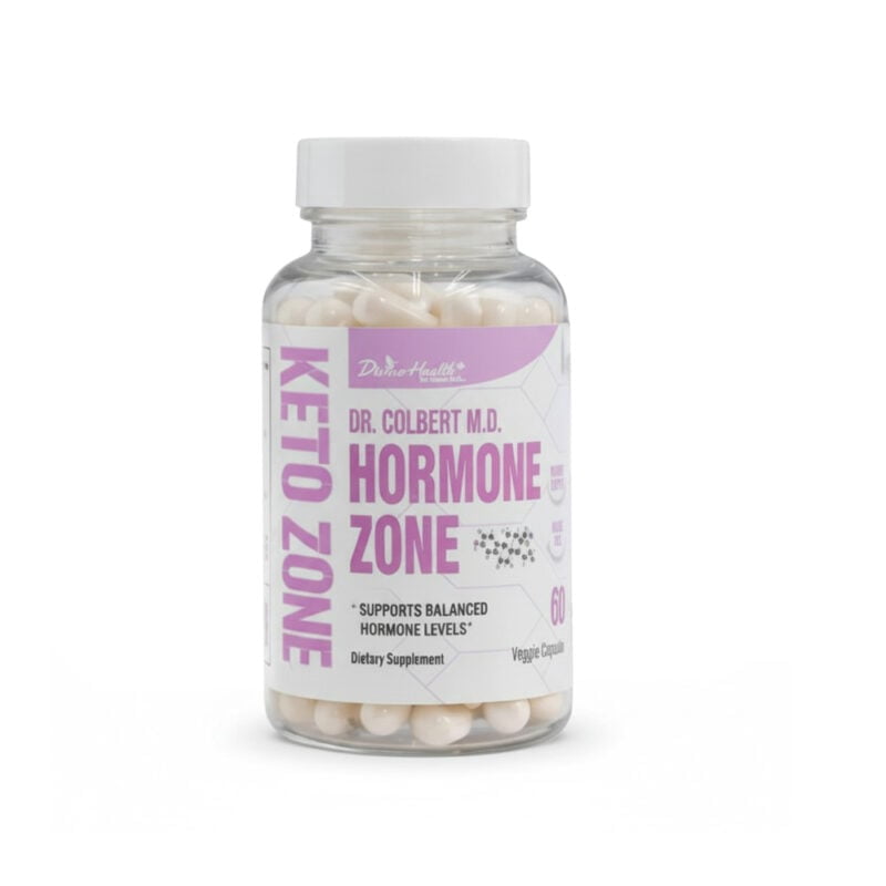 Dr. Colbert, MD Hormone Zone | by Divine Health | 150mg of DIM | 100mcg of Vitamin K2 | 1000IU of Vitamin D3 | 60 Day Supply | 60 Capsules
