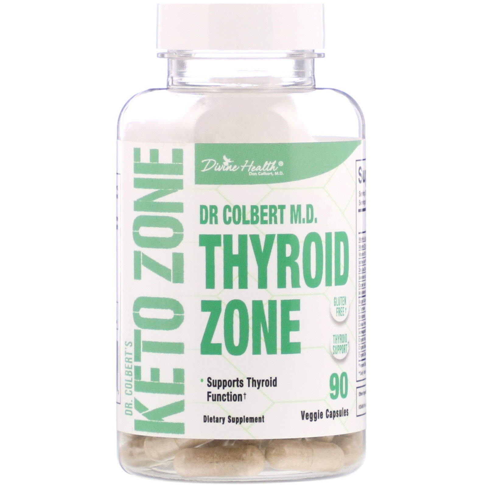 Divine Health Dr Colbert s Keto Zone Thyroid Zone 90 Veggie Capsules