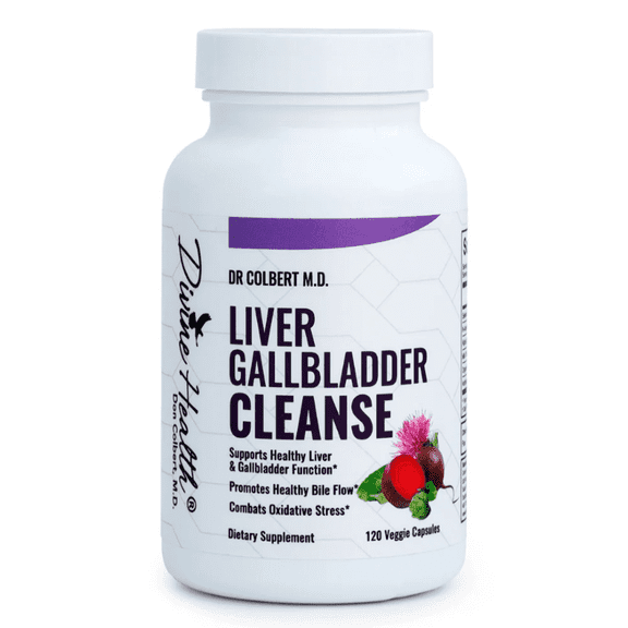 Dr. Colbert, MD Liver & Gallbladder Cleanse | by Divine Health | N-Acetyl-L-Cysteine | Alpha Lipoic Acid | Milk Thistle | Organic Beet Root | Selenium | 120 Capsules