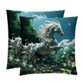 thumbnail image 1 of Divine Horse Elegant Velvet Covers - Set of 2, Decorative Bed Pillow Cases with Unique Patterns for Home Decor, Available in 16x16, 18x18, and 20x20 Inches, 1 of 6