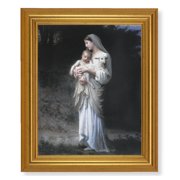 Divine Innocence Picture Framed Wall Art Decor, Large, Antique Gold-Leaf Classic Frame
