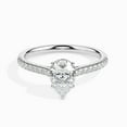 thumbnail image 1 of Divine Jewel 1.3 Ct Pear Cut Lab Created Diamond Engagement Ring - Stunning Design for Women - 14K White Gold Plated - Perfect for Proposals, Anniversaries, and Special Occasions - Prong Setting, 1 of 3