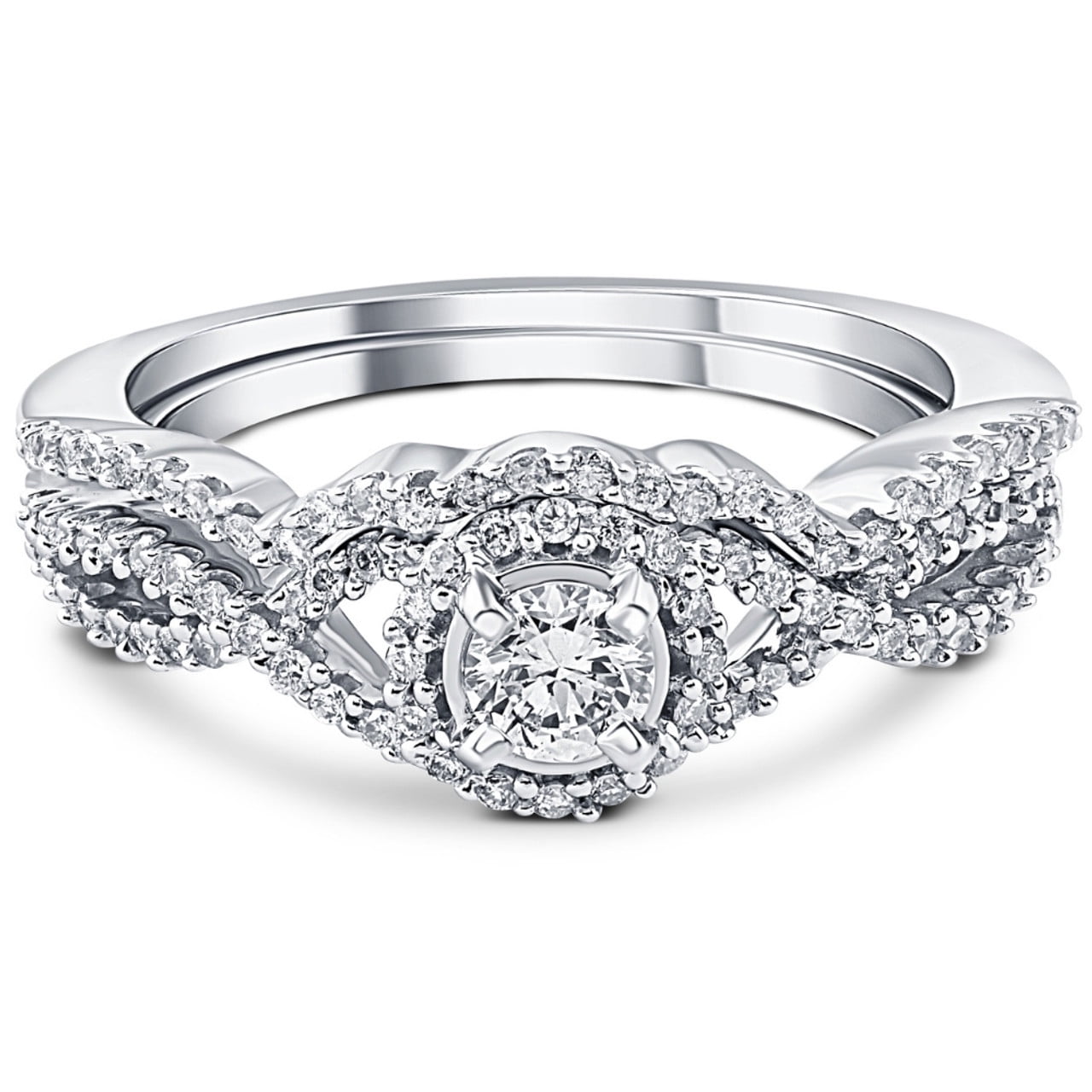 Divine Jewel 1.4 Ct Round Cut Lab Created Diamond Anniversary Ring for ...