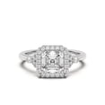 thumbnail image 1 of Divine Jewel 1.5 Ct Engagement Ring - Asscher Cut Lab Created Diamond - 14K White Gold Plated Ring - Stunning Solitaire Design for Women - Perfect Proposal Ring - Gift for Birthdays or Graduations, 1 of 4
