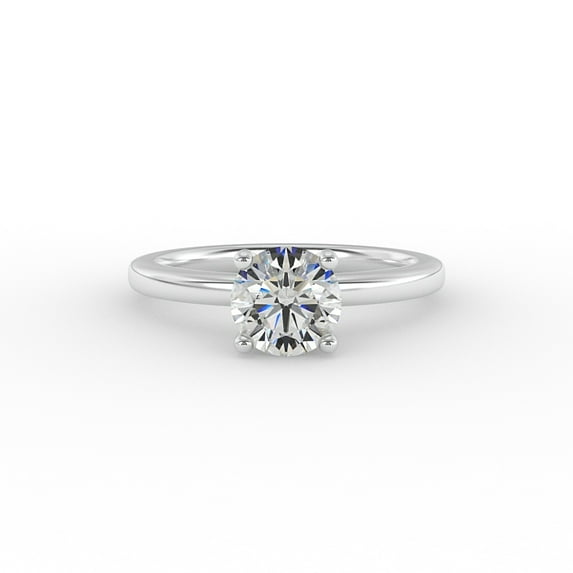 Divine Jewel 1.5 Ct Round Cut Lab Created Diamond Ring - 14K White Gold Plated Engagement Ring - Women's Wedding Jewelry - Great for Anniversaries - Gifts for Her - Celebrate Your Love Elegant Ring