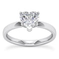 thumbnail image 1 of Divine Jewel 1.6 Ct Heart Cut Lab Created Diamond Wedding Ring - 14K White Gold Plated Engagement Ring - Women's Solitaire Diamond Jewelry - Timeless Design for Women - Celebrate Your Love Story, 1 of 2