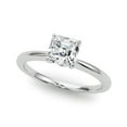 thumbnail image 1 of Divine Jewel 1.6 Ct Lab Created Diamond Engagement Ring for Women - Asscher Cut in 14K White Gold Plated - Beautiful Prong Set - Ideal for Proposals, Weddings, and Special Occasions - Gift for Her, 1 of 2