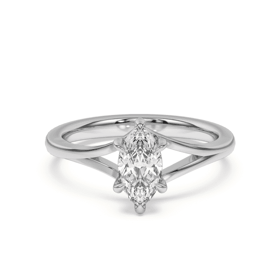 Divine Jewel 1.6 Ct Marquise Cut Lab Created Diamond Ring - 14K White ...
