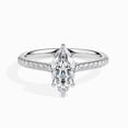 thumbnail image 1 of Divine Jewel 14K White Gold Plated 1.6 Ct Marquise Cut Lab Created Diamond Solitaire with Accents Ring - Ideal Engagement Ring for Women - Stunning Wedding Gift for Her - Perfect for Anniversaries, 1 of 3