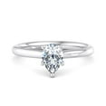 thumbnail image 1 of Divine Jewel 14K White Gold Plated Engagement Ring - 1.5 Ct Pear Cut Lab Created Diamond - Timeless Wedding Ring for Women - Great Gift for Birthdays - A Beautiful Promise for a Bright Future, 1 of 2