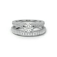 thumbnail image 1 of Divine Jewel Diamond Engagement Ring Set for Women's - 1.5 Ct Round Cut Diamond - 14K White Gold Plated Ring Set - Prong Setting - Perfect Gift for Engagement, Proposal, or Anniversary, 1 of 4