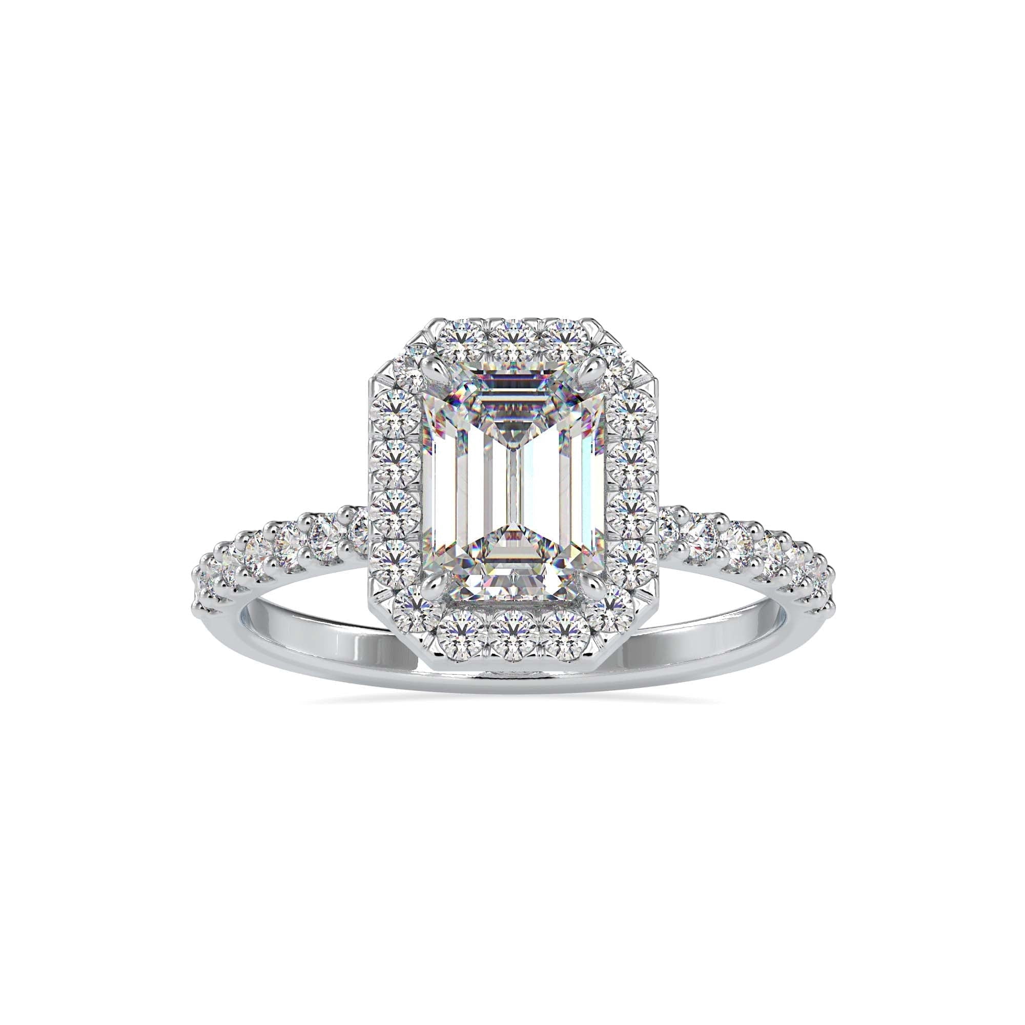 Divine Jewel Diamond Halo Engagement Ring for Women - 1.8 Ct Lab ...