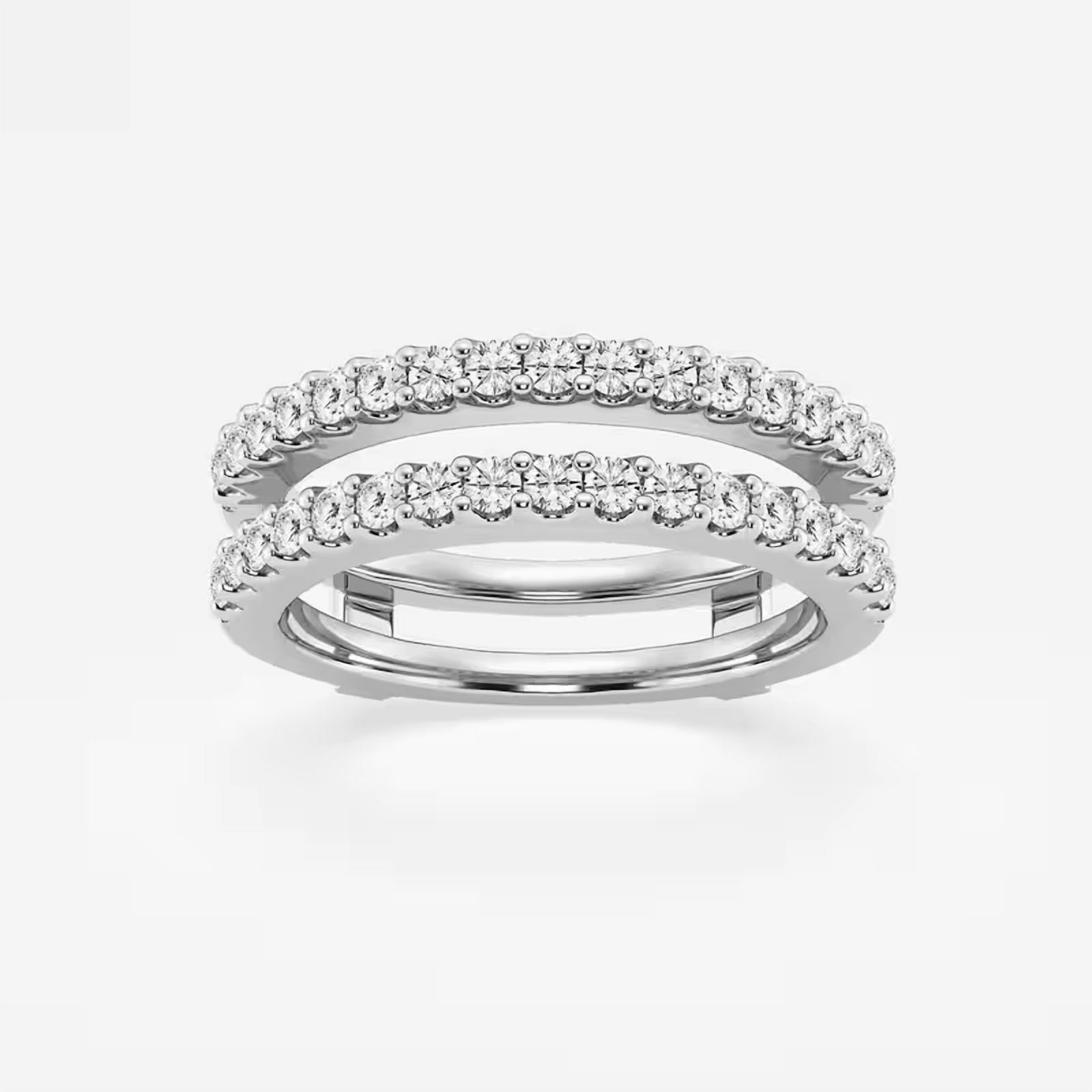 Divine Jewelry 1 2 Ct Round Diamond Unique Rings 14K White Gold Divine jewelry 1 2 ct round diamond unique rings 14k white gold