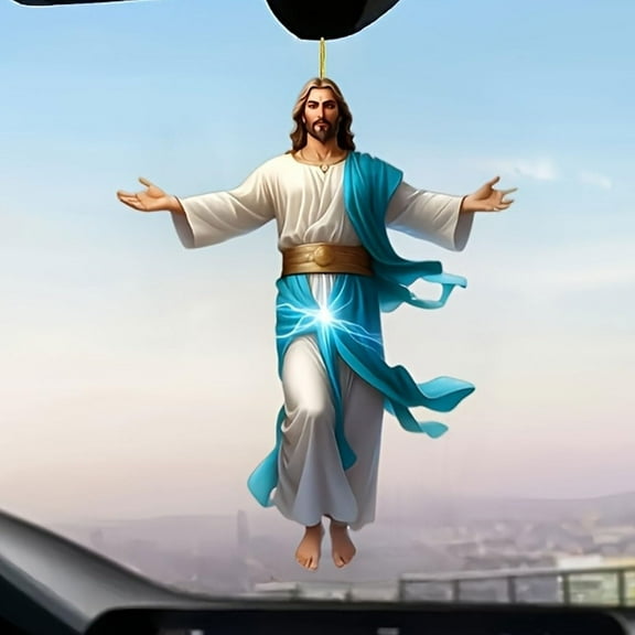 Divine Journey Hanging Ornament, For Car Mirror, Christian Gifts for Men & Women, Christmas Tree Decorations, Religious Holiday Ornament, Thoughtful Christian Gifts