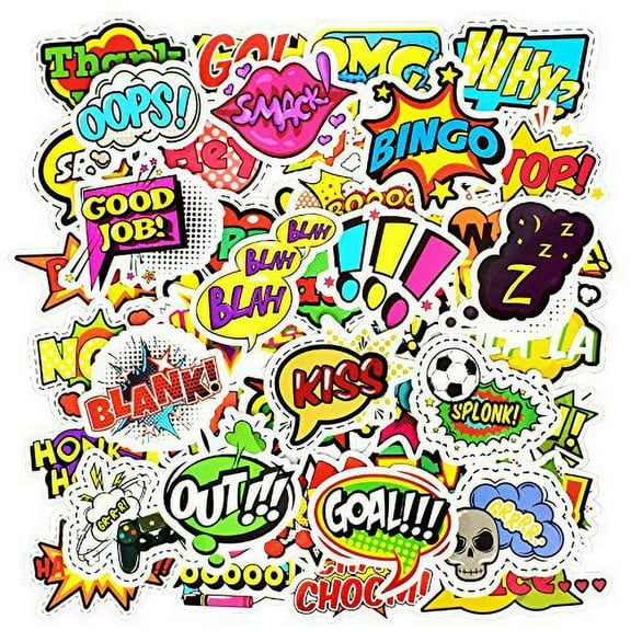 Divine Kids 50 Phrase Waterproof Stickers Set for decorating