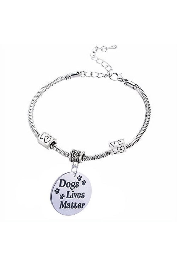 Inspirational Dogs Lives Matter Chain Bracelet