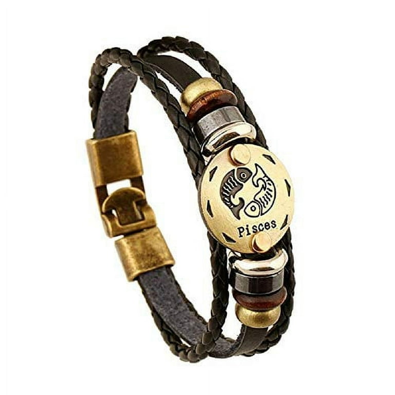 Pisces leather best sale bracelet