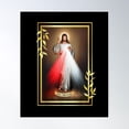 thumbnail image 1 of Divine Mercy Jesus Christ Jesus I Trust In You Catholic Poster Wall Art, Modern Wall Decor For Living Room Bedroom, 12x18 UNFRAMED, 1 of 3