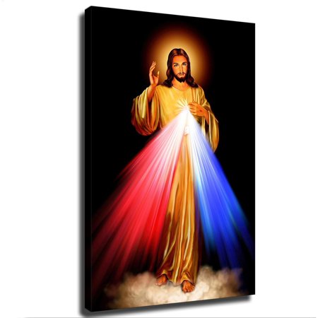 Divine Mercy - Jesus Pictures I Trust In You Poster Picture HD Printing Modern Home Bedroom Wall Art Kitchen Office Decoration (Unframed,24×36inch)