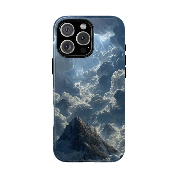 Divine Mountain Sky Clouds Scenic Case for iPhone 17 through 11 Pro Max