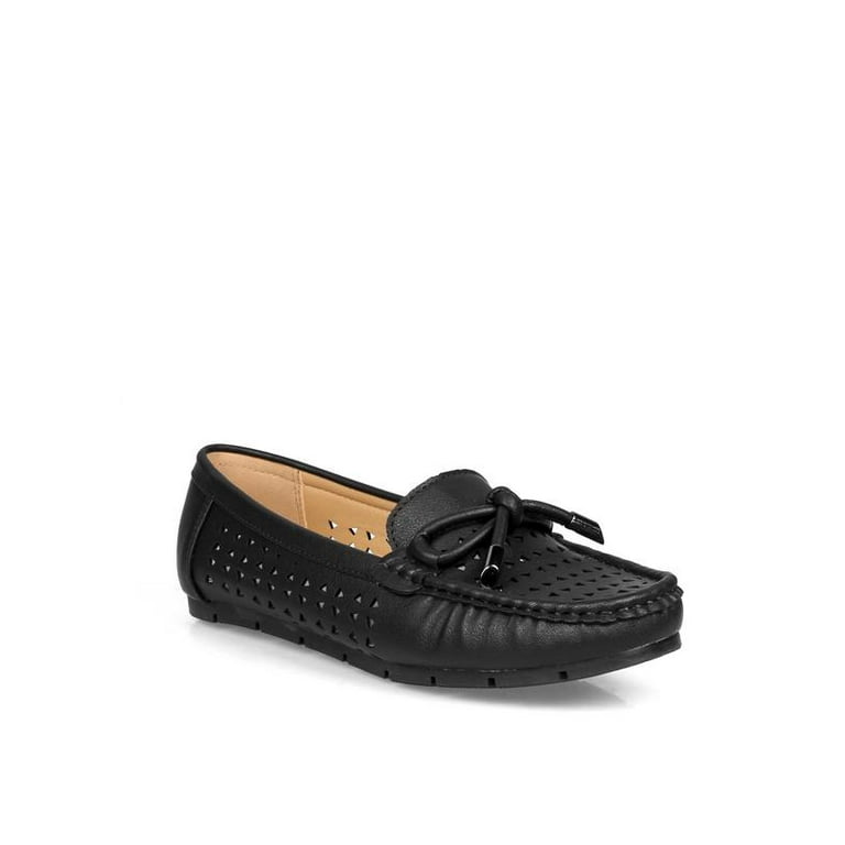 Divine Perforated Women s Loafers in Black Walmart