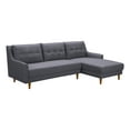 thumbnail image 1 of Divine Sectional in Champagne Wood Finish and Dark Gray Fabric, 1 of 7