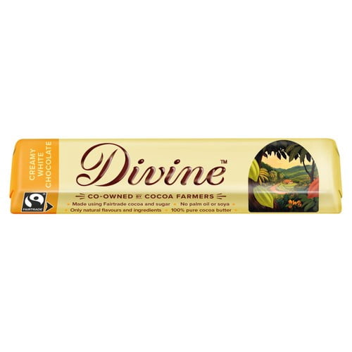 Divine White Chocolate Bar 35g, British Import (Pack of 3)