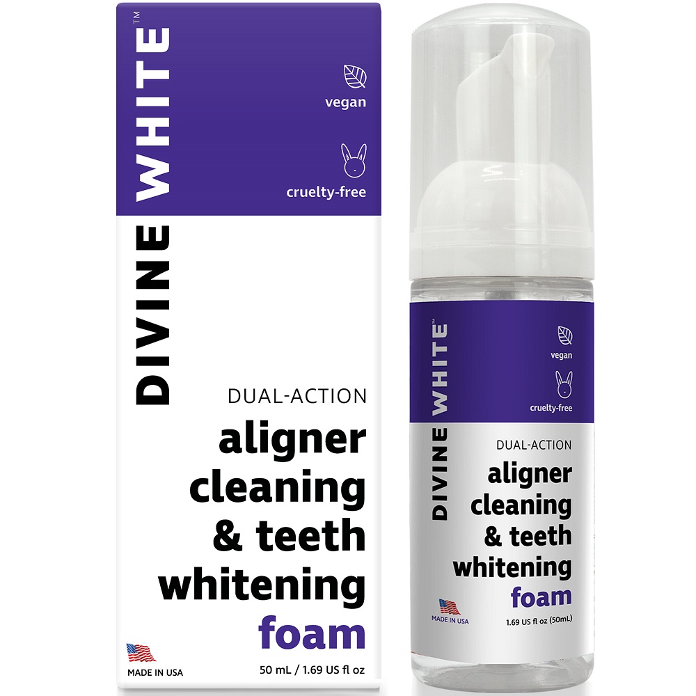 Divine White Dual Action Aligner Cleaning and Teeth Whitening Foam
