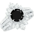 thumbnail image 1 of Divine_creation 2.20 Ct Round Cut Black Diamond Womens Wedding Bridal Ring Set 14K White Gold Plated 925 Sterling Silver -7.5, 1 of 3