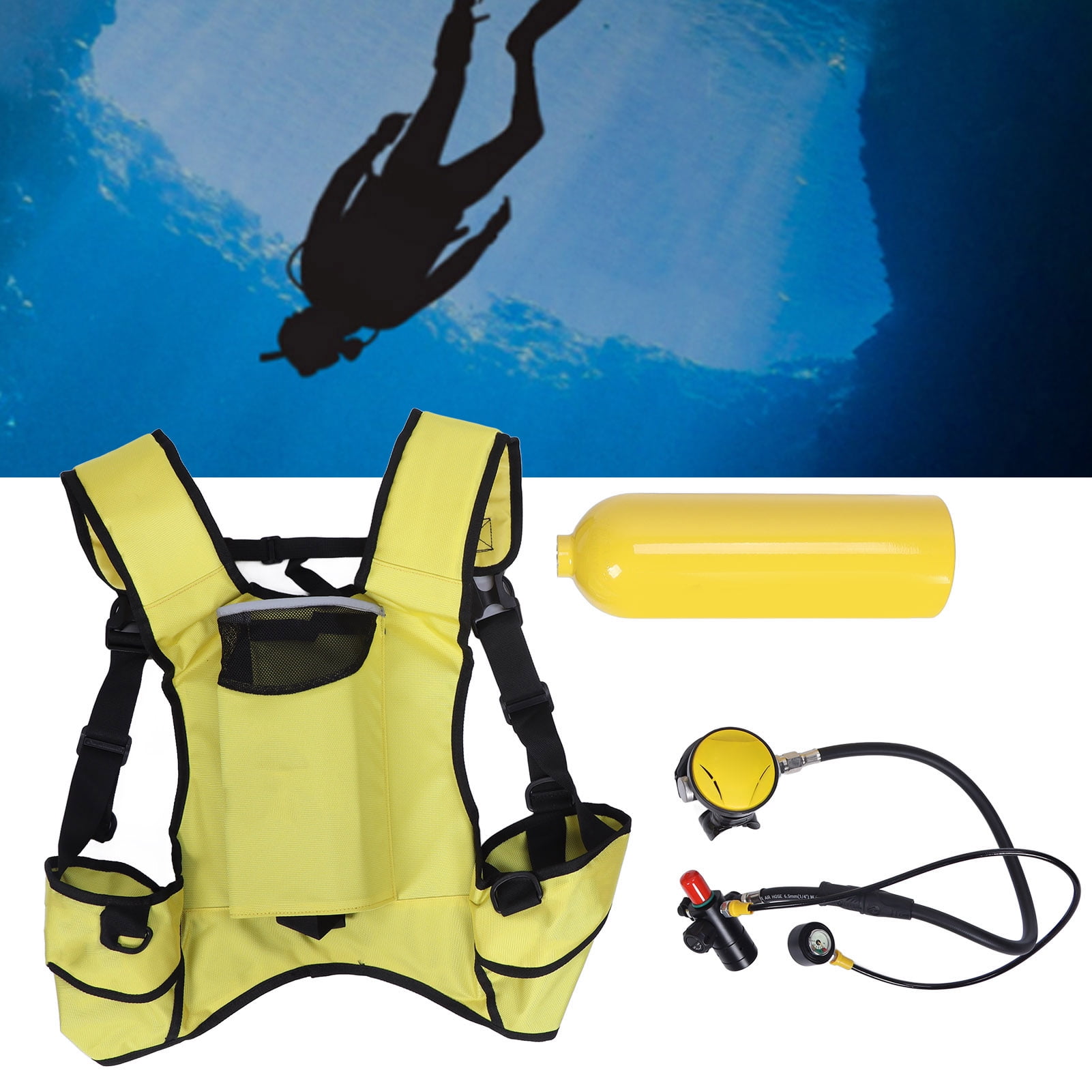 Diving 2L Mini Diving Rebreather Cylinder With Backpack For Underwater