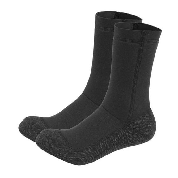 Diving 3MM Neoprene Wetsuit Socks Warm Diving Socks Winter Beach Booties Shoes Anti-Slip Surfing Socks Thermal Boots For Spearfishing Swimming Rafting Snorkeling Sailing
