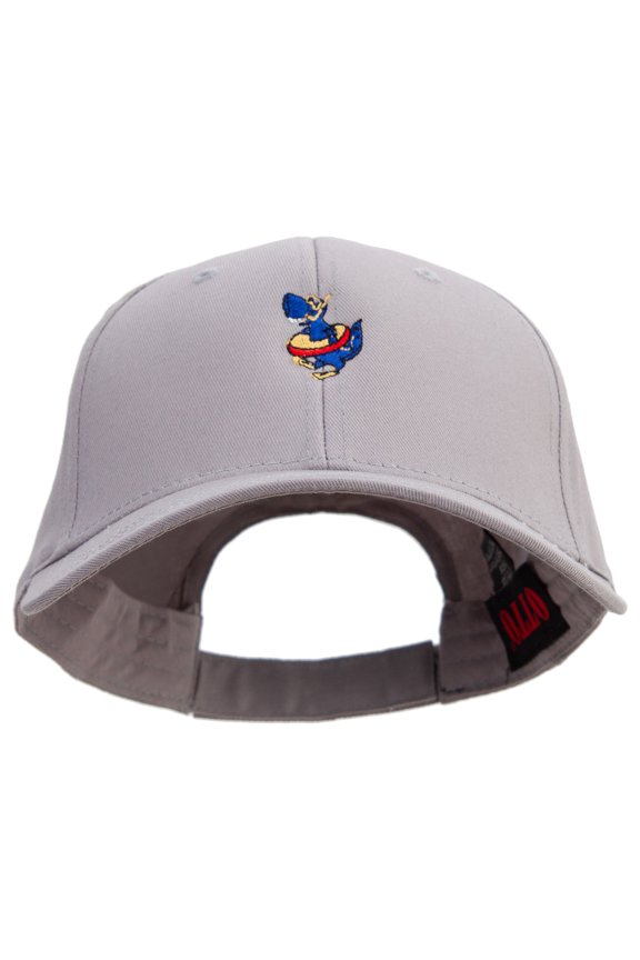 Diving Cute Monster Embroidered Low Profile Cap - Grey OSFM