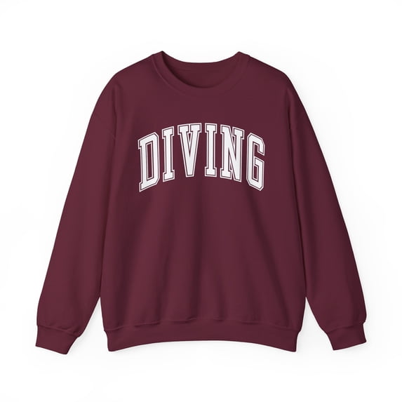 Diving Diver Sweatshirt Gifts Crew Neck Shirt Long Sleeve Unisex