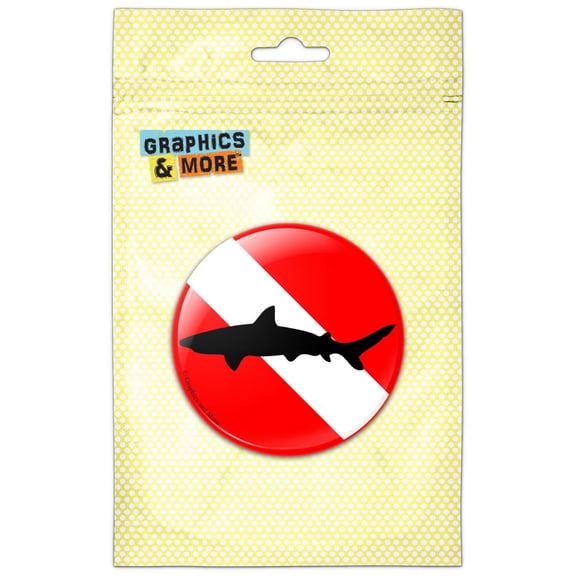 Diving Flag Scuba Diver Dive Shark Refrigerator Button Magnet