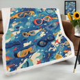 thumbnail image 1 of Diving Goggles Diving Enthusiast Sherpa Blanket Throw Blanket For Bed Chair Sofa Blanket For Women Men Blanket Microfiber, 1 of 8